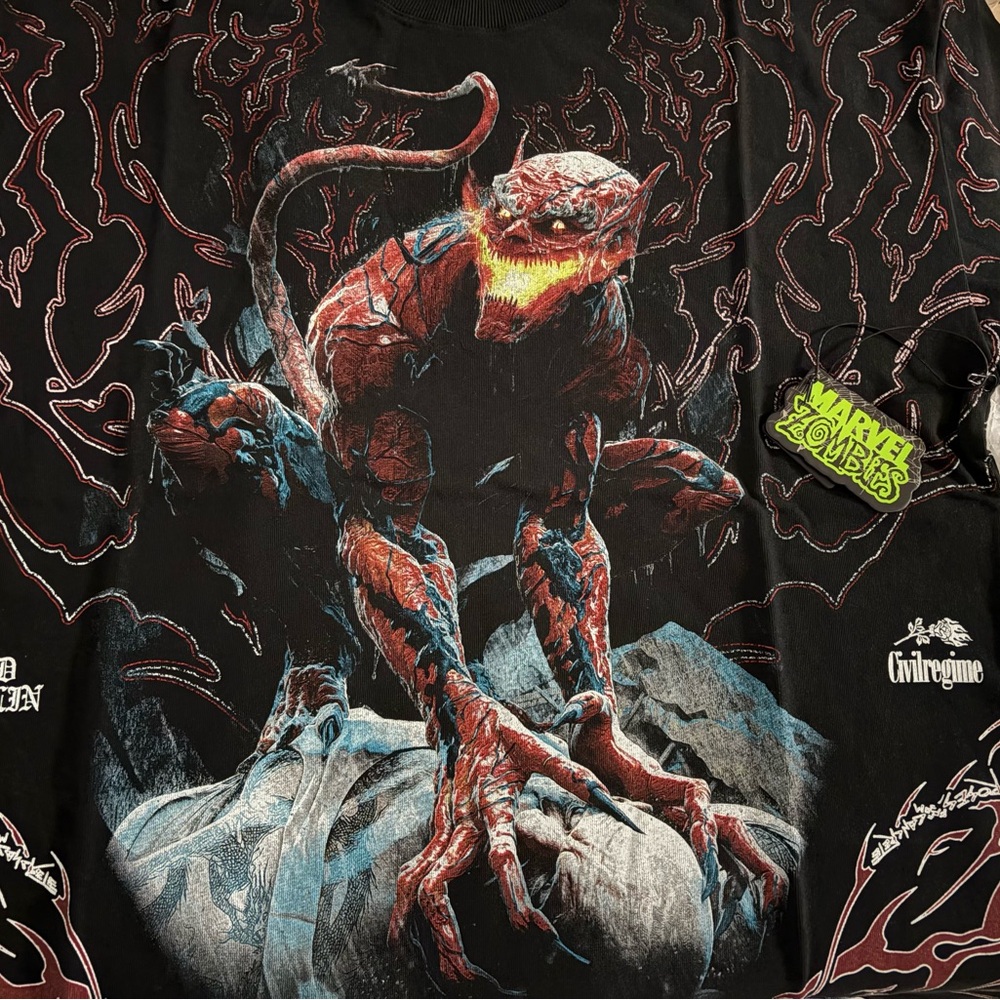 Civil Regime/Marvel Zombies Collab Red Goblin Black Graphic Tee